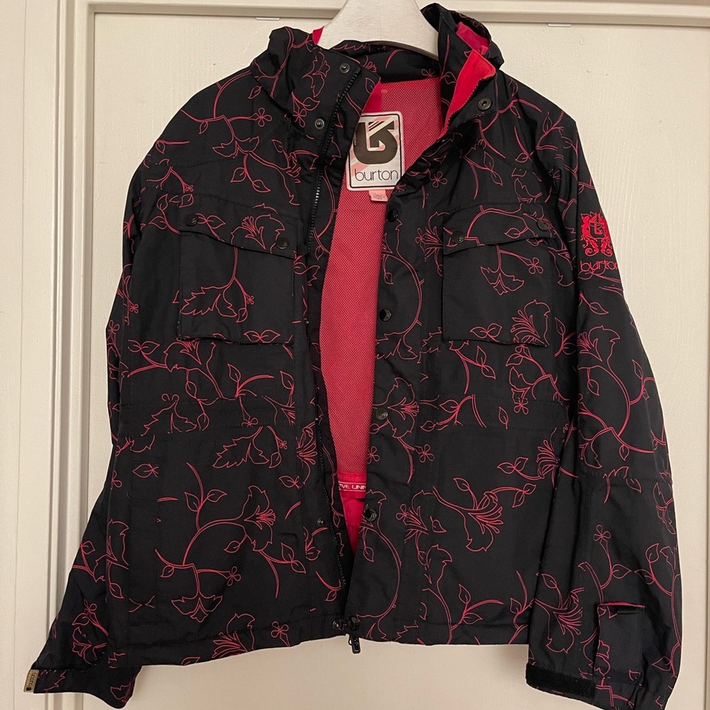 BURTON Women’s Snowboard Black & Pink Jacket Size Large